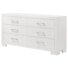 Jessica 6-drawer Dresser Snow White