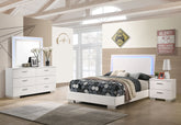 Orleans Furniture - Coaster - Felicity 4-piece Full Bedroom Set White High Gloss - 203500F-S4L