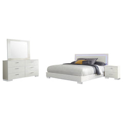 Felicity 4-piece Queen Bedroom Set White High Gloss