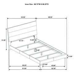 Felicity Wood Queen Panel Bed White High Gloss
