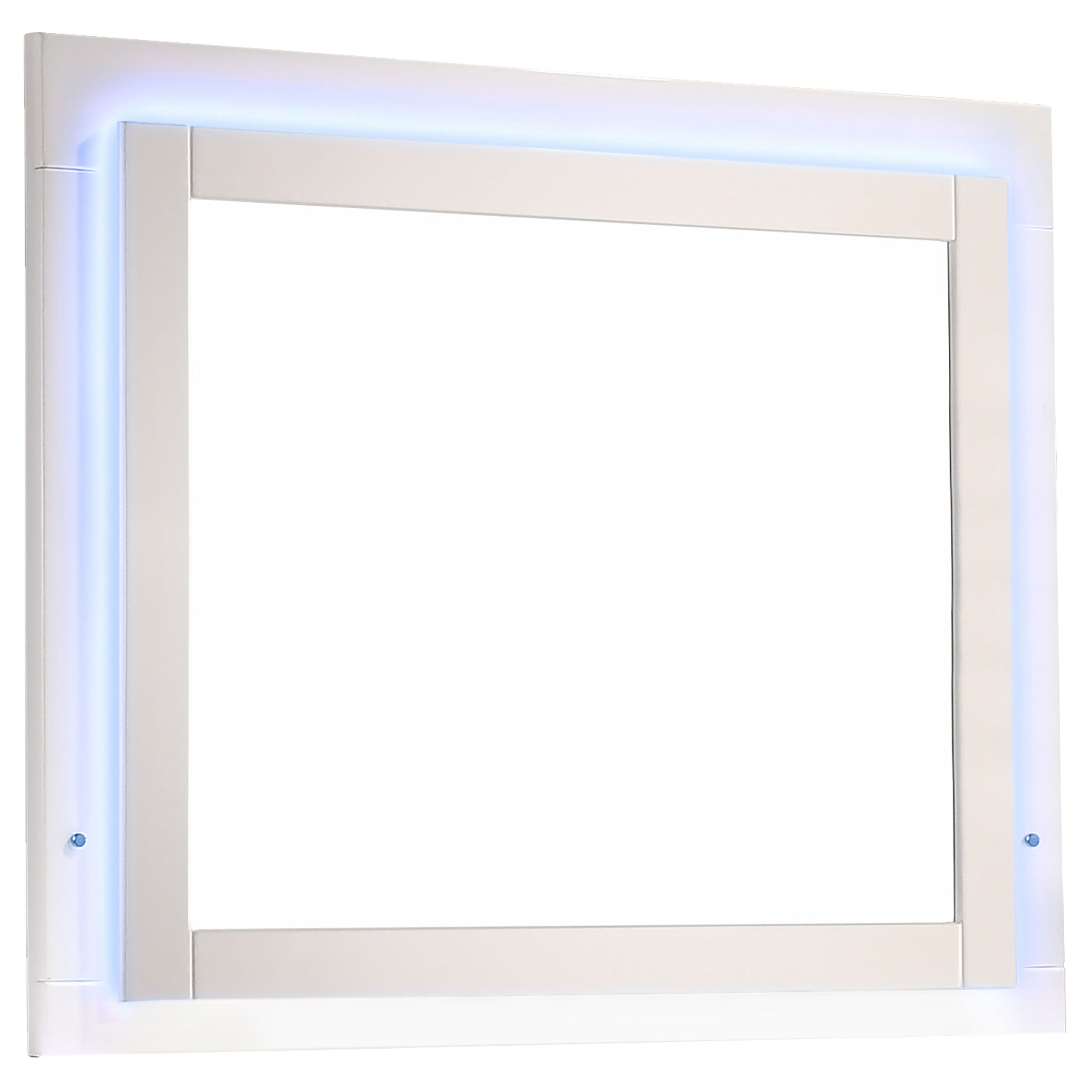 Orleans Furniture - Coaster - Felicity Wood LED Dresser Mirror White High Gloss - 203504LED