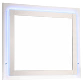 Orleans Furniture - Coaster - Felicity Wood LED Dresser Mirror White High Gloss - 203504LED