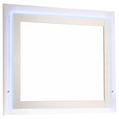Orleans Furniture - Coaster - Felicity Wood LED Dresser Mirror White High Gloss - 203504LED