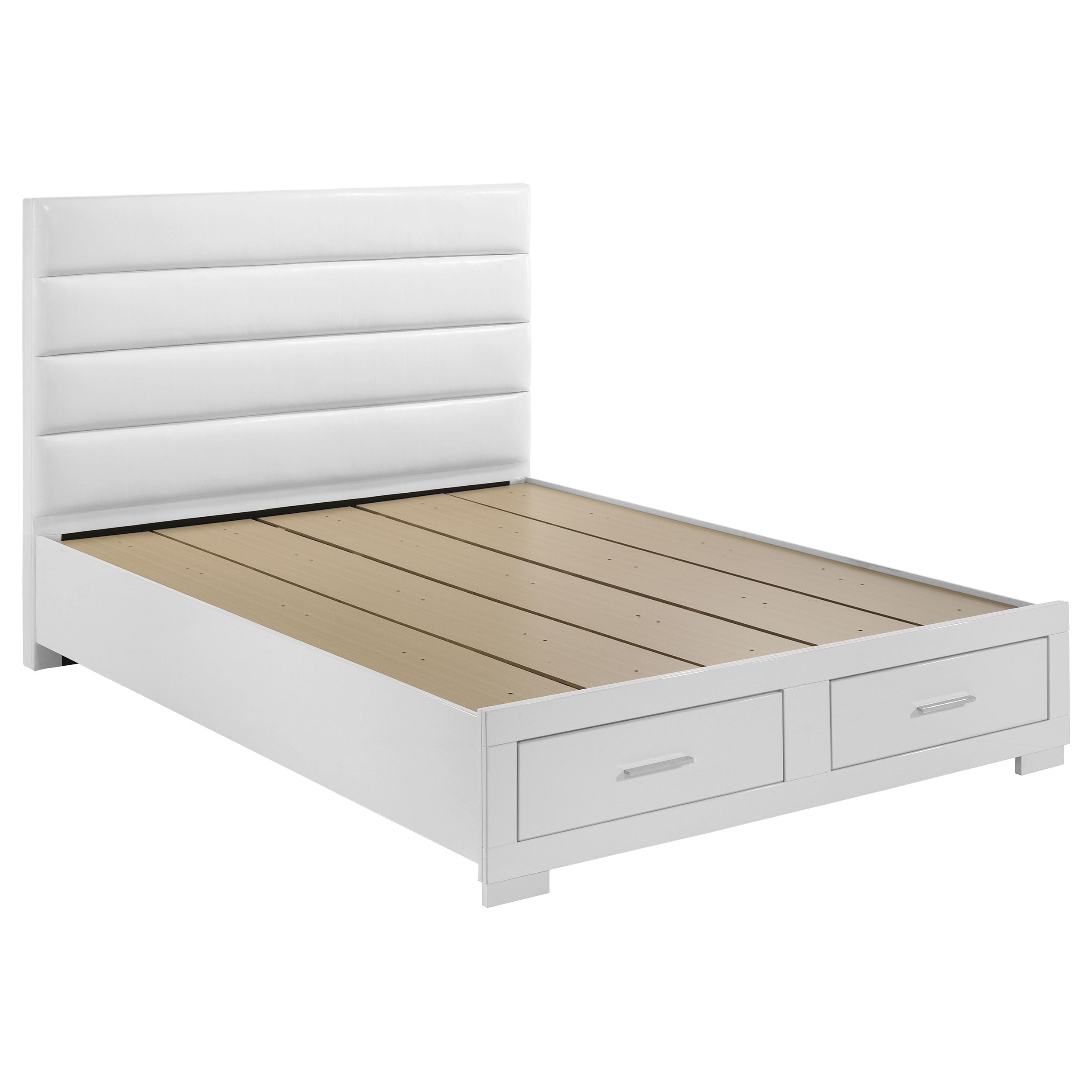 Orleans Furniture - Coaster - Felicity Queen Storage Bed White High Gloss - 203510Q