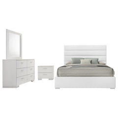 Felicity 4-piece California King Bedroom Set White High Gloss