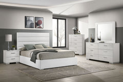 Orleans Furniture - Coaster - Felicity 5-piece Queen Bedroom Set White High Gloss - 203511Q-S5