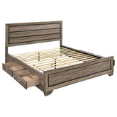 Orleans Furniture - Coaster - Kauffman Wood California King Storage Panel Bed Washed Taupe - 204190KW