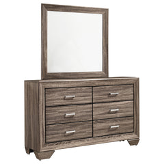 Orleans Furniture - Coaster - Kauffman 6-drawer Dresser with Mirror Washed Taupe - 204193M