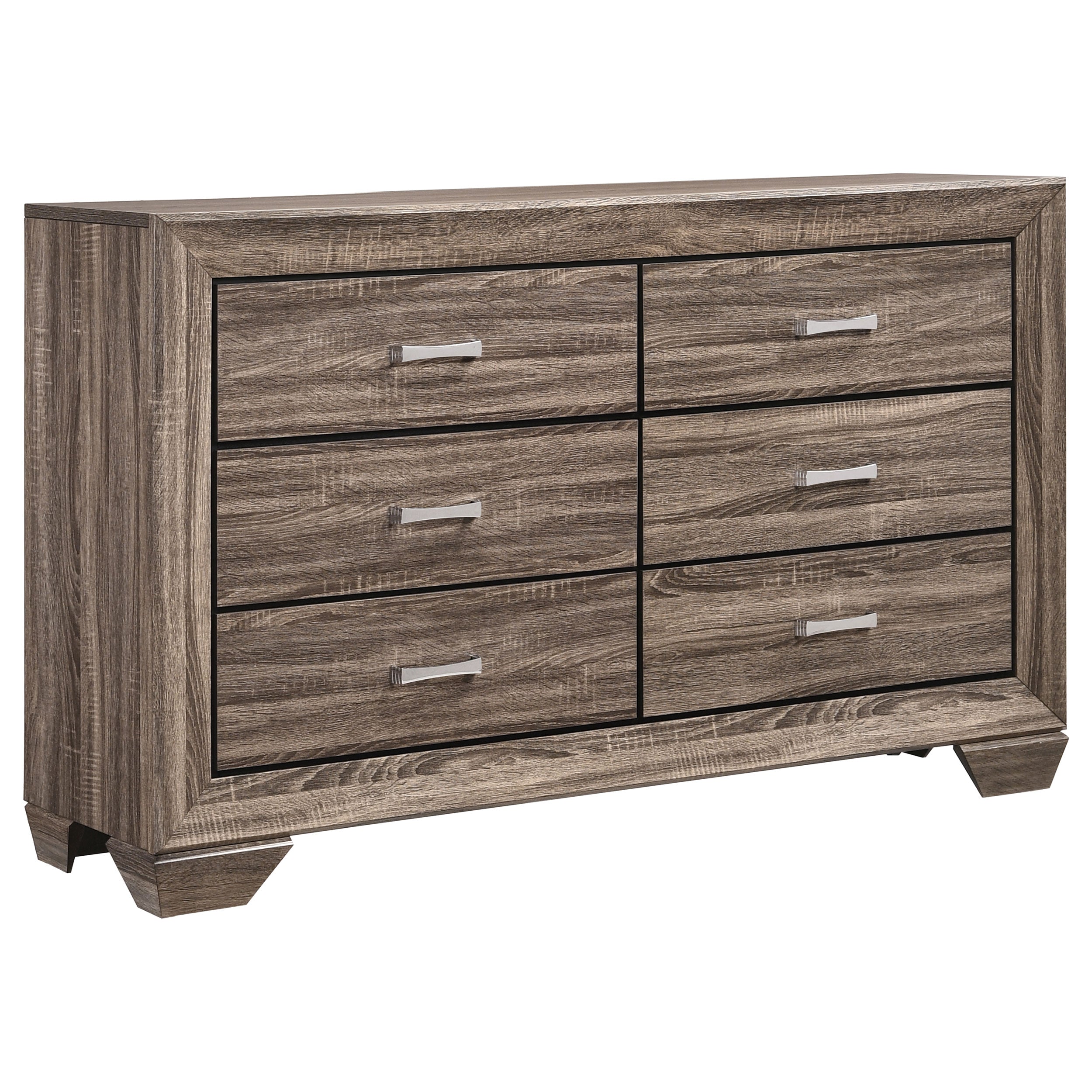 Orleans Furniture - Coaster - Kauffman 6-drawer Dresser Washed Taupe - 204193