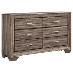 Orleans Furniture - Coaster - Kauffman 6-drawer Dresser Washed Taupe - 204193