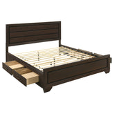Orleans Furniture - Coaster - Kauffman Wood California King Storage Panel Bed Dark Cocoa - 204390KW