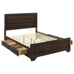 Orleans Furniture - Coaster - Kauffman Wood Queen Storage Panel Bed Dark Cocoa - 204390Q