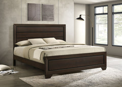 Kauffman Wood Eastern King Panel Bed Dark Cocoa