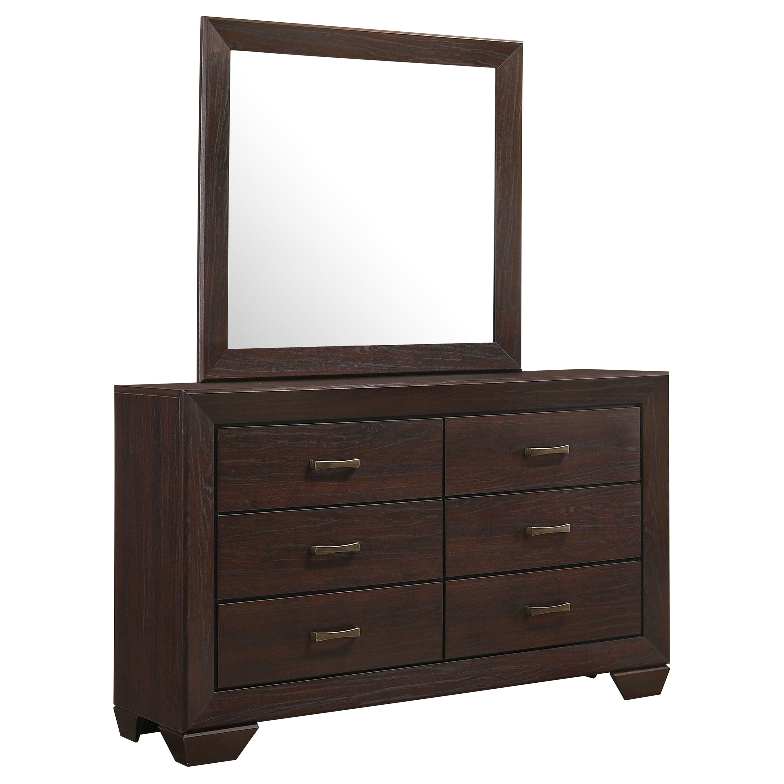 Orleans Furniture - Coaster - Kauffman 6-drawer Dresser with Mirror Dark Cocoa - 204393M