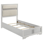 Orleans Furniture - Coaster - Miranda 54-inch Upholstered Twin Panel Bed White - 205110T