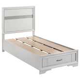 Orleans Furniture - Coaster - Miranda 51-inch Wood Twin Storage Panel Bed White - 205111T
