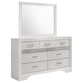 Orleans Furniture - Coaster - Miranda 7-drawer Dresser with Mirror White - 205113M