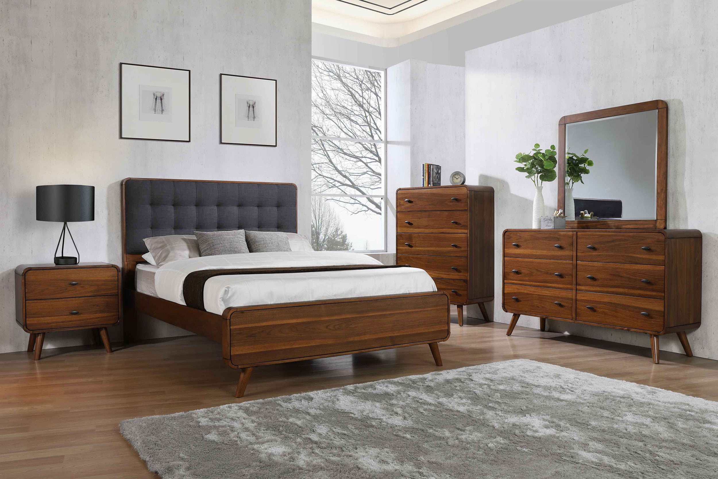 Orleans Furniture - Coaster - Robyn 5-piece Eastern King Bedroom Set Dark Walnut - 205131KE-S5