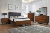 Orleans Furniture - Coaster - Robyn 5-piece Eastern King Bedroom Set Dark Walnut - 205131KE-S5