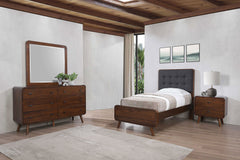 Orleans Furniture - Coaster - Robyn 4-piece Twin Bedroom Set Dark Walnut - 205131T-S4