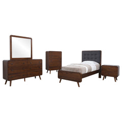 Robyn 5-piece Twin Bedroom Set Dark Walnut