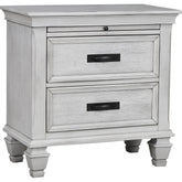 Orleans Furniture - Coaster - Franco 2-drawer Nightstand Distressed White - 205332