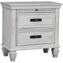 Orleans Furniture - Coaster - Franco 2-drawer Nightstand Distressed White - 205332