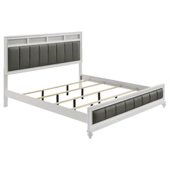 Orleans Furniture - Coaster - Barzini Wood Eastern King Panel Bed White - 205891KE