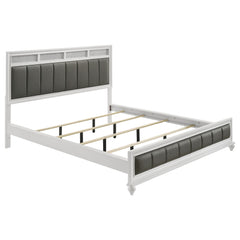 Orleans Furniture - Coaster - Barzini Wood California King Panel Bed White - 205891KW