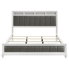 Barzini Wood California King Panel Bed White