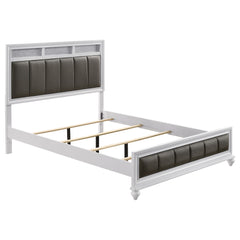 Orleans Furniture - Coaster - Barzini Wood Queen Panel Bed White - 205891Q