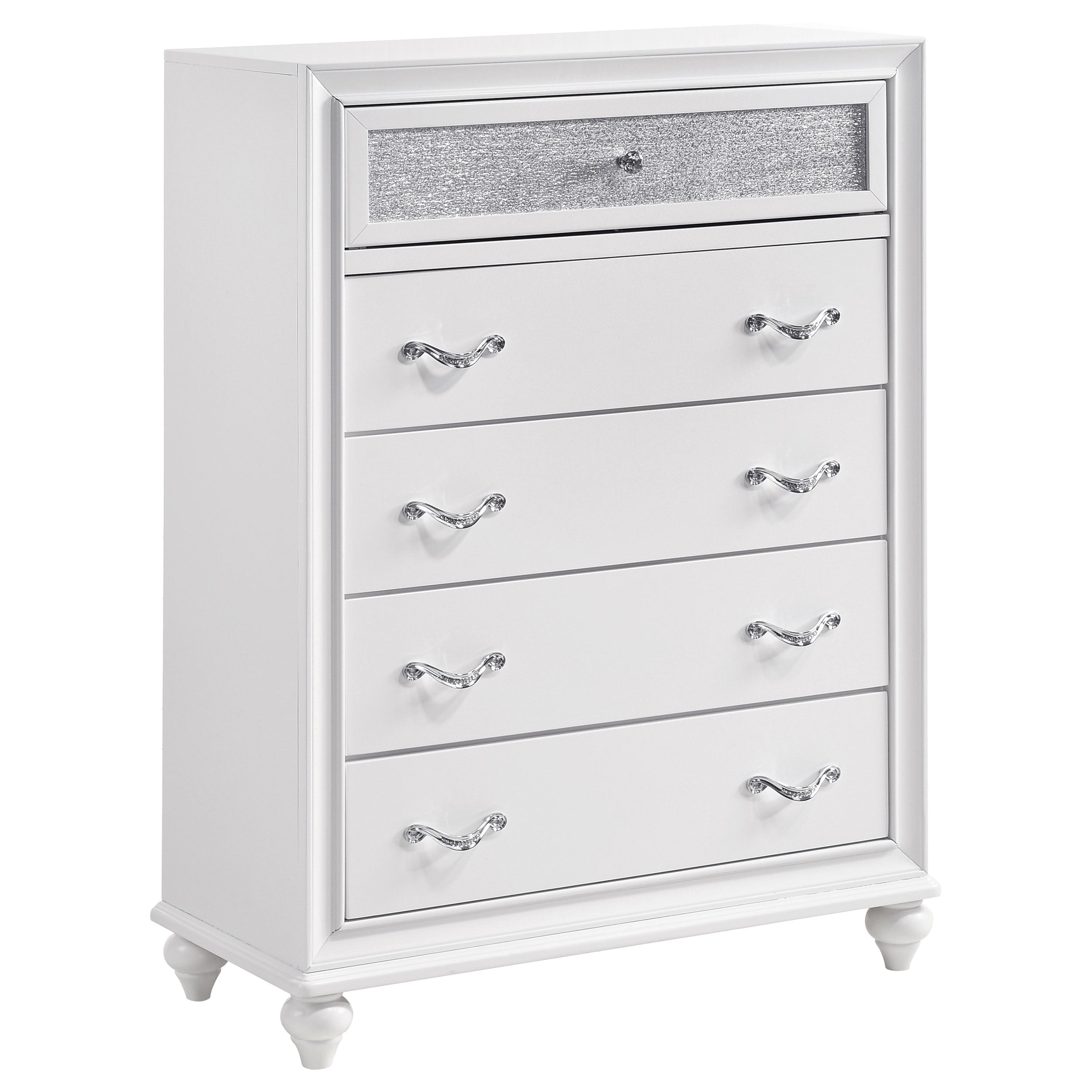 Orleans Furniture - Coaster - Barzini 5-drawer Bedroom Chest White - 205895