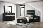 Orleans Furniture - Coaster - Miranda 4-piece Twin Bedroom Set Black - 206360T-S4