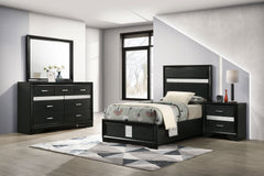 Orleans Furniture - Coaster - Miranda 4-piece Twin Bedroom Set Black - 206360T-S4