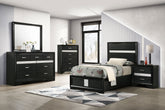 Orleans Furniture - Coaster - Miranda 5-piece Twin Bedroom Set Black - 206360T-S5