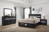 Orleans Furniture - Coaster - Miranda 4-piece Eastern King Bedroom Set Black - 206361KE-S4