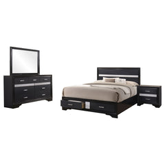 Miranda 4-piece California King Bedroom Set Black