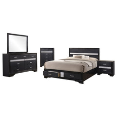 Miranda 5-piece California King Bedroom Set Black