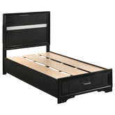Orleans Furniture - Coaster - Miranda 51-inch Wood Twin Storage Panel Bed Black - 206361T