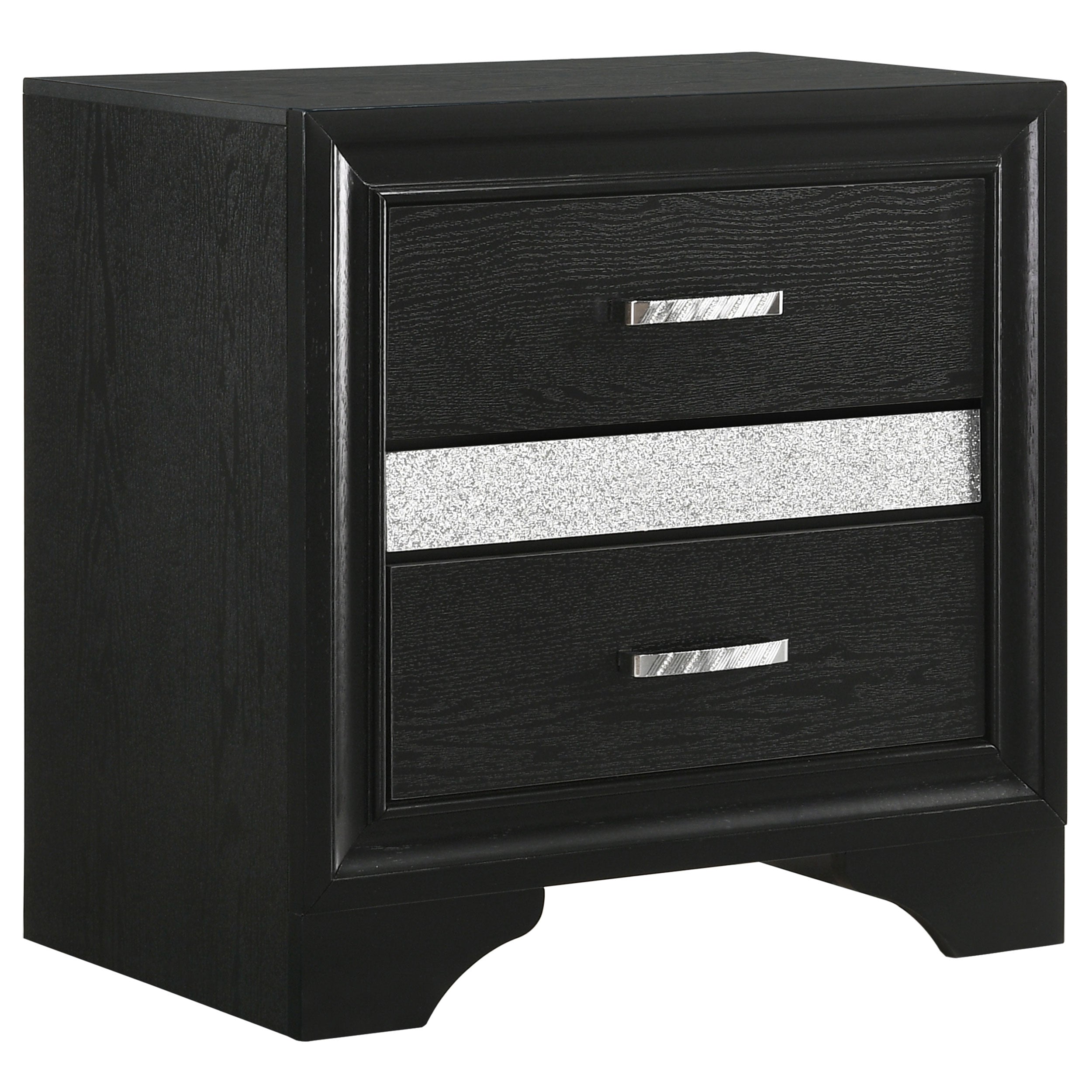 Orleans Furniture - Coaster - Miranda 2-drawer Nightstand Black - 206362