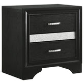 Orleans Furniture - Coaster - Miranda 2-drawer Nightstand Black - 206362