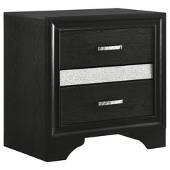 Orleans Furniture - Coaster - Miranda 2-drawer Nightstand Black - 206362