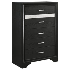 Orleans Furniture - Coaster - Miranda 5-drawer Bedroom Chest Black - 206365