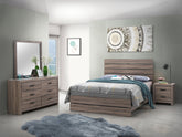 Orleans Furniture - Coaster - Brantford 4-piece Eastern King Bedroom Set Barrel Oak - 207041KE-S4