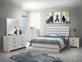 Orleans Furniture - Coaster - Brantford 5-piece Eastern King Bedroom Set Coastal White - 207051KE-S5