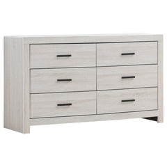 Orleans Furniture - Coaster - Brantford 6-drawer Dresser Coastal White - 207053