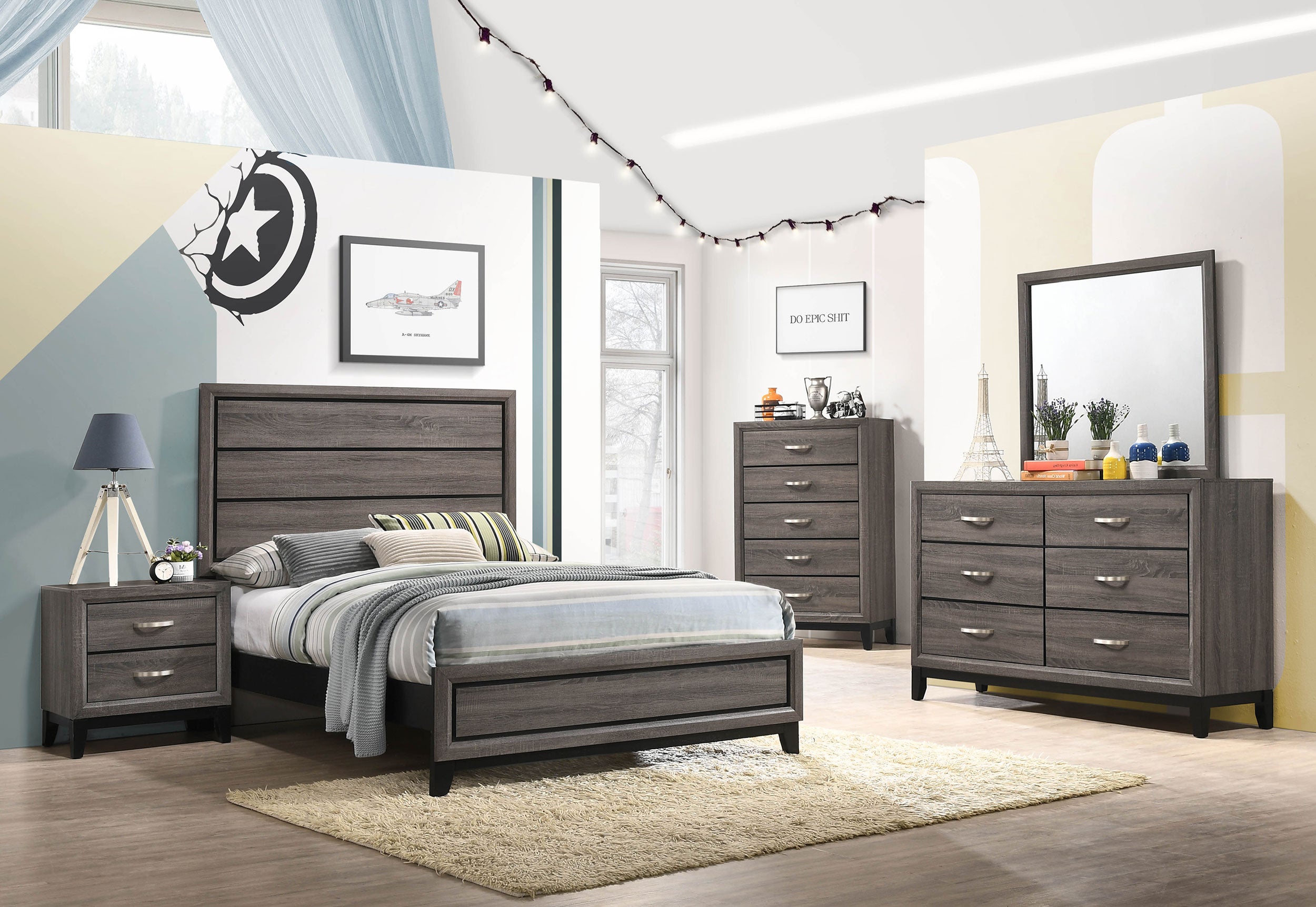 Orleans Furniture - Coaster - Watson 5-piece Full Bedroom Set Grey Oak - 212421F-S5