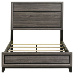 Watson Wood Full Panel Bed Grey Oak