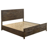 Orleans Furniture - Coaster - Woodmont Eastern King Storage Bed Rustic Golden Brown - 222631KE