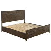 Orleans Furniture - Coaster - Woodmont California King Storage Bed Rustic Golden Brown - 222631KW